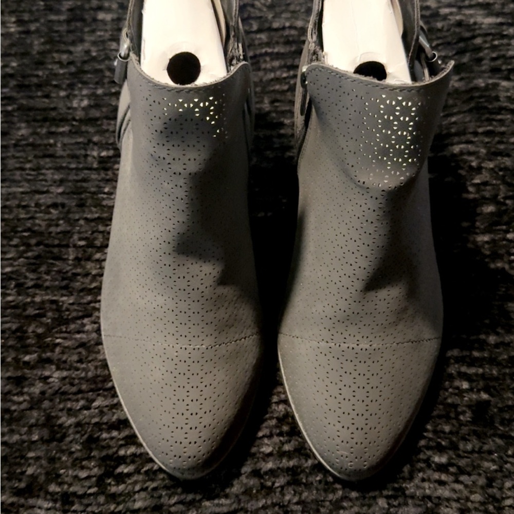 Torrid Gray Perforated Ankle Booties